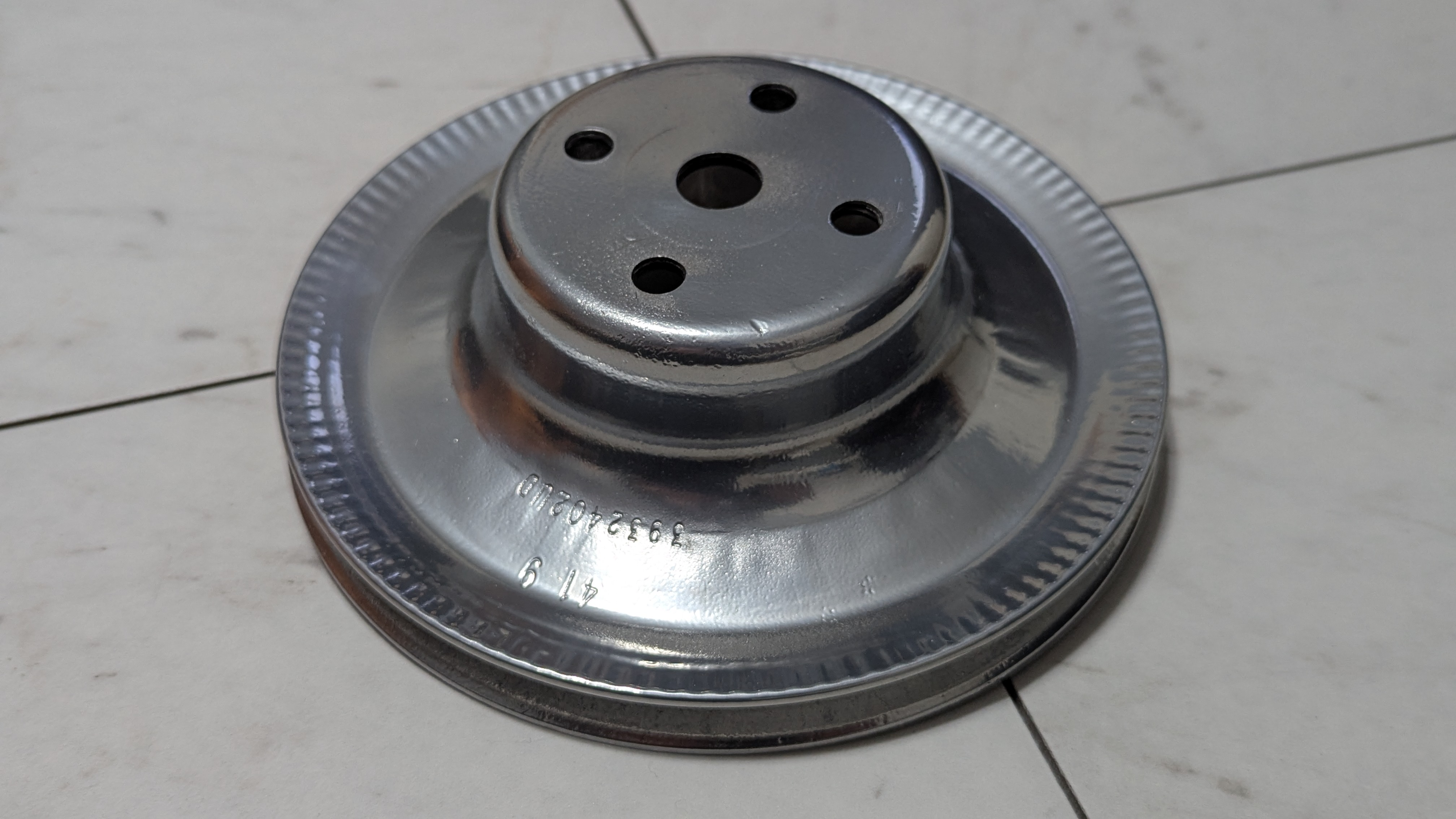 Chrome Powder Coated GM Pulley